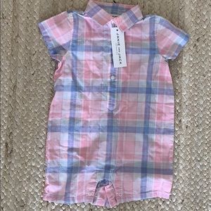 Janie and Jack plaid one piece.